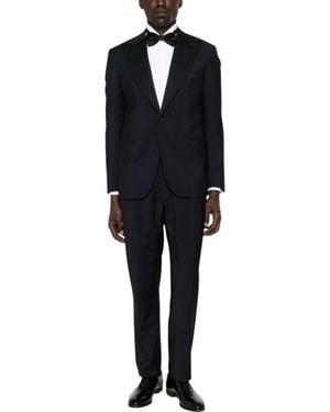 Corneliani Single Breasted Suits - Nero