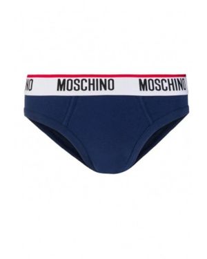 Moschino Cotton Stretch Briefs 3-Pack - Blauw