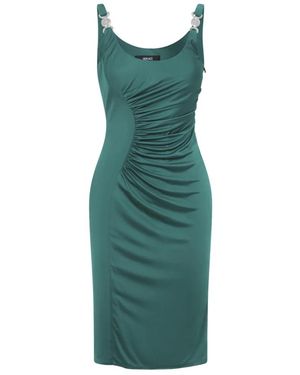 Versace Kleedjes ,Groen ,Viscose-Jersey Midi Jurk