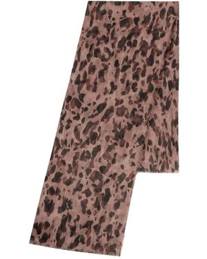 Luisa Cerano Zijde-Wolmix Sjaal Met Franjes - Bruin