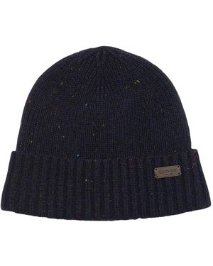Barbour Fleck Beanie & Scarf Set - Blauw
