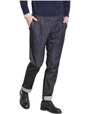 Mason's Stretch-Denim-Chinohose Regular Fit - Blau
