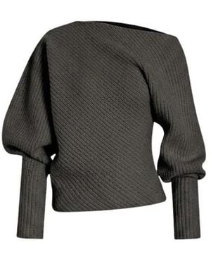 Alberta Ferretti Round-Neck Knitwear - Nero