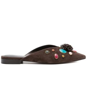 Twinset Mules Mit Verzierungen - Schwarz