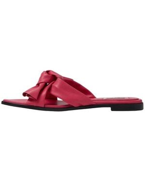 Reike Nen Cross Knotted Flat Sandalen - Rot