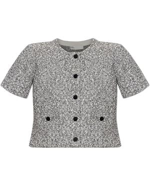 Tory Burch Strickjacke Mit Taschen - Grau