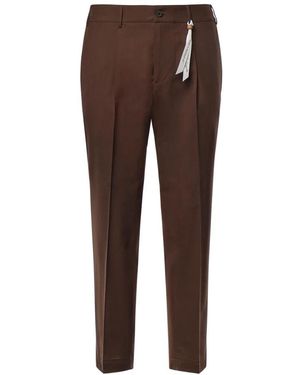 Santaniello Slim-Fit Trousers - Brown