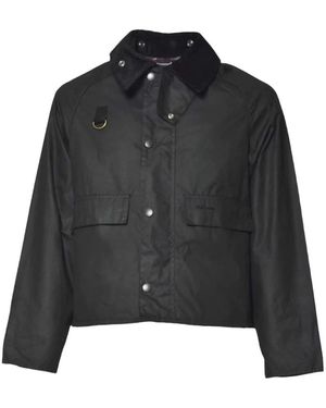 Barbour Spey Slim Waxed Jacket - Zwart