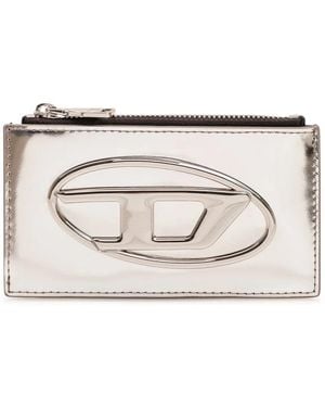 DIESEL Accessoires ,Grijs ,Leer 1Dr Kaarthouder Iii - Metallic