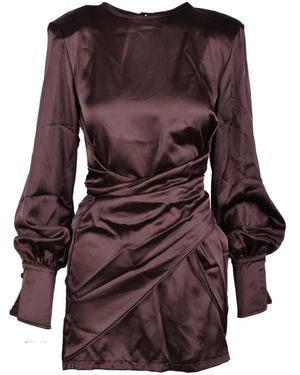 Giulia N Couture Abito elegante in poliestere - Marrone