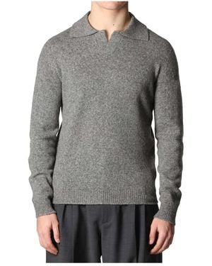 Roberto Collina Skipper Polo Ml - Grau
