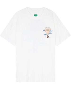 flâneur Tops ,Wit ,Katoen Aéronautique T-Shirt
