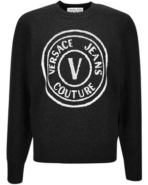 Versace Jeans Couture Round-Neck Knitwear - Gray