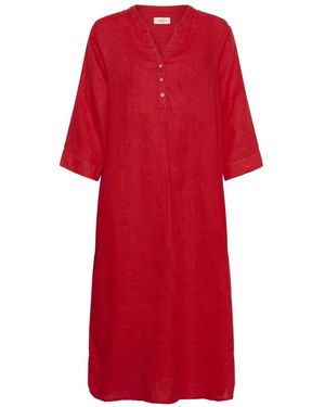 Cream Kleedjes ,Rood ,Overhemdjurk