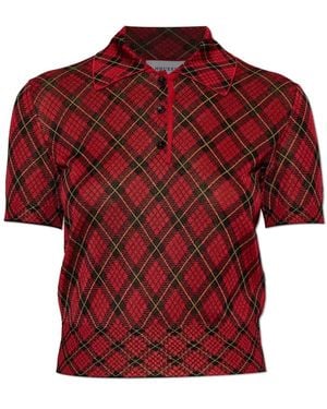 McQueen V-Neck Knitwear - Red