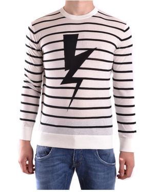 Neil Barrett Round-Neck Knitwear - White