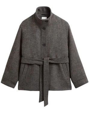 Elvine Belted Coats - Grijs