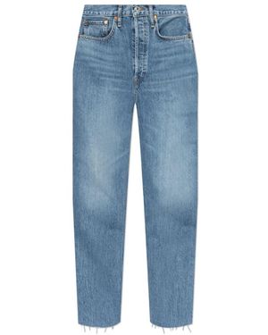 RE/DONE Jeans ,Blauw ,Katoen 70S Stove Pipe Jean