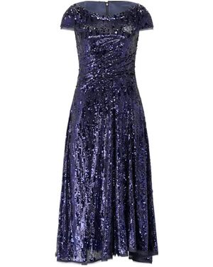 Talbot Runhof Pailletten Avondjurk - Blauw