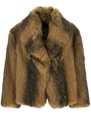 BB COUTURE Sherman Faux Fur Mantel - Grün