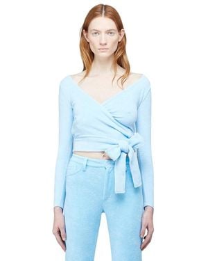 Maisie Wilen Long Sleeve Tops - Blue
