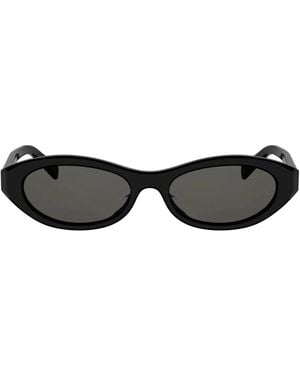 Celine Triomphe Mini Oval Zonnebril - Zwart