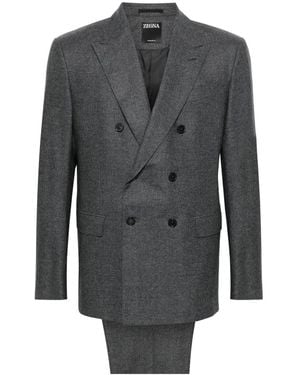 ZEGNA Luxuriöser wollseidenkaschmiranzug - Grau