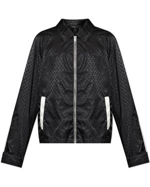 McQueen Jassen ,Zwart ,Satijn Skull Jacquard Jacket