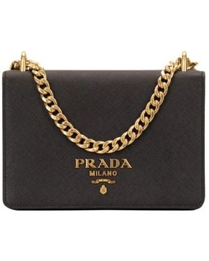 Prada Tassen ,Zwart ,Leer Schoudertassen