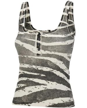 Blumarine Sleeveless Tops - Grey