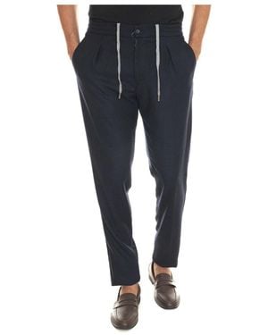 Marco Pescarolo Straight Trousers - Blu