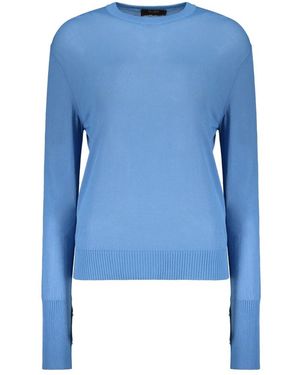 Moorer Truien & Vesten ,Blauw ,Katoen Trui Met Lange Mouwen