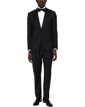 Corneliani Kostuums ,Blauw ,Single Breasted Suits - Zwart