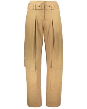 Low Classic Straight Pants - Natural