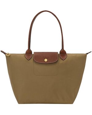 Longchamp Tassen ,Groen ,Leer Le Pliage Original Schoudertas M - Bruin