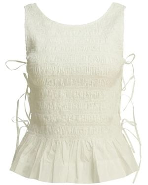 Ganni Neutrals Tops - White