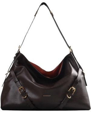 Givenchy Tassen ,Bruin ,Leer Voyou Large Bag - Zwart