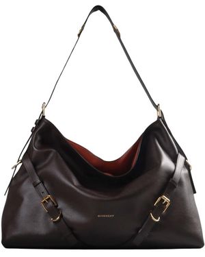 Givenchy Tassen ,Bruin ,Leer Voyou Large Bag - Zwart