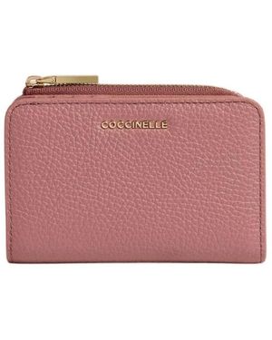 Coccinelle Metallic Small Wallet - Rood