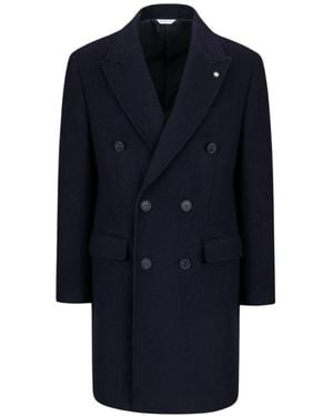 Manuel Ritz Double-Breasted Coats - Blu