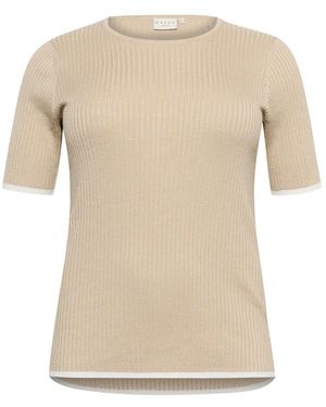 Kaffe Round-Neck Knitwear - Natural