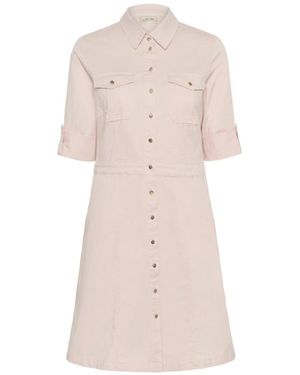 Cream Shirt Dresses - Rosa
