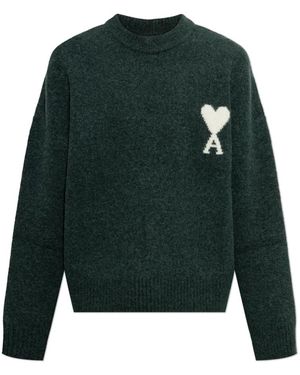 Ami Paris De Coeur Sweater - Groen