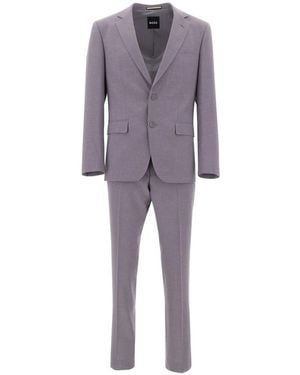 HUGO Single Breasted Suits - Gray