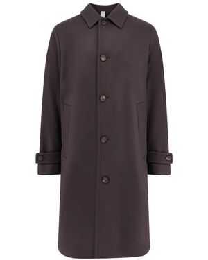 Hevò Single-Breasted Coats - Marrón