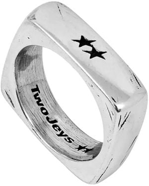 Twojeys Single Geometry Ring - Mettallic