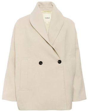 Soaked In Luxury Double-Breasted Coats - Neutre