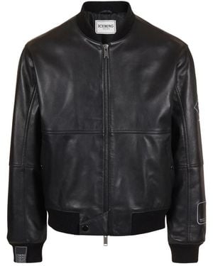 Iceberg Leather Jackets - Nero
