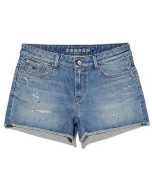 Denham Zerissene Monroe Jeans Shorts - Blau