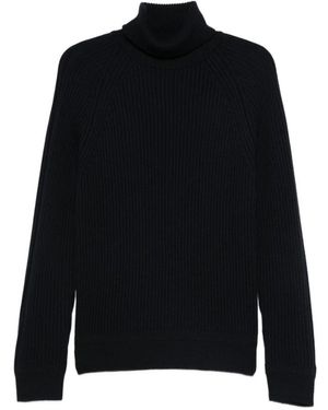 Zanone Truien & Vesten ,Zwart ,Wol Turtleneck Sweater